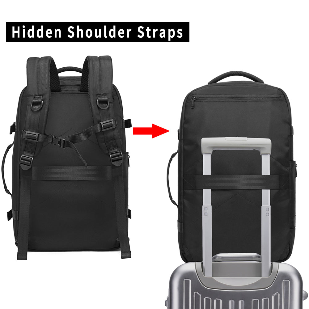 BANGE Reise-Rucksack für Übernachtungen, 40-Liter-Wochenendtasche mit FAA-Flugzulassung (Rucksack mit 3 Fächern) 5