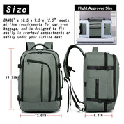 BANGE Reise-Rucksack für Übernachtungen, 40-Liter-Wochenendtasche mit FAA-Flugzulassung (Rucksack mit 3 Fächern) 8