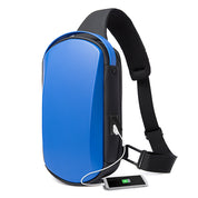 BANGE Sling Bag Wasserdichter Shell Crossbody Bag Rucksack für Männer mit USB-Ladeanschluss 8