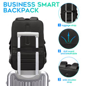 BANGE Smart Business Laptop-Rucksack, wasserdicht, für 15,6-17,3 Zoll Laptops mit 3.0 USB-Ladeanschluss für Männer und Frauen 1