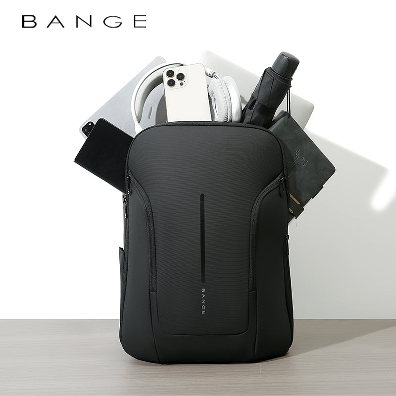 BANGE Stilvoller wasserdichter Urban Commuter Laptop-Rucksack USB-Anschluss & 15,6-Zoll-Laptop 0