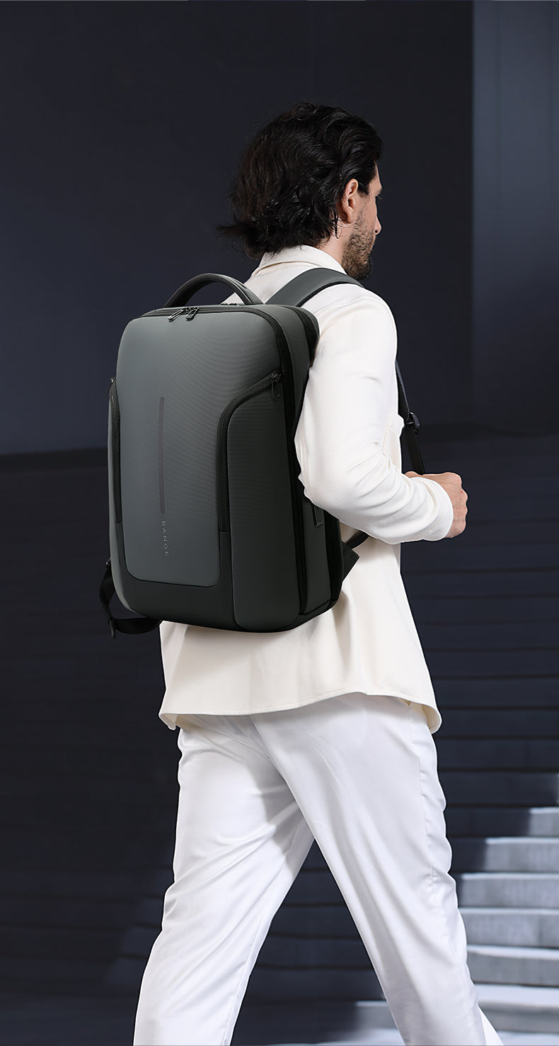 BANGE Stilvoller wasserdichter Urban Commuter Laptop-Rucksack USB-Anschluss & 15,6-Zoll-Laptop 5