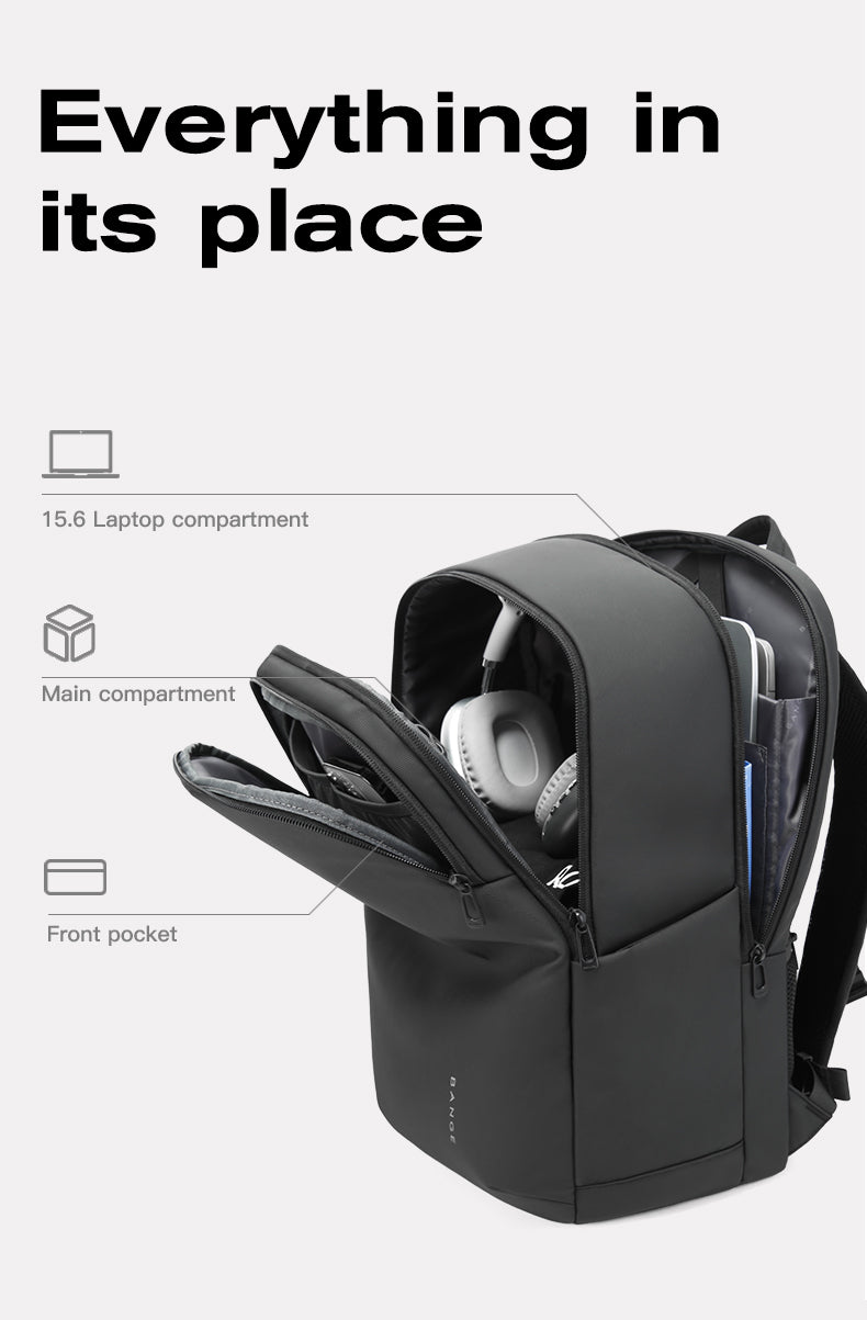 BANGE Urban Stylish Laptop-Rucksack 15,6 Zoll für Business und tägliches Pendeln 8