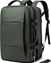 BANGE Weekender-Handgepäck-Rucksack, 45 l erweiterbarer Reiserucksack für Flugzeuge, umwandelbarer Rucksack-Aktenkoffer für unterwegs, wasserabweisender 17,3-Zoll-Laptop-Rucksack für Männer und Frauen … 7