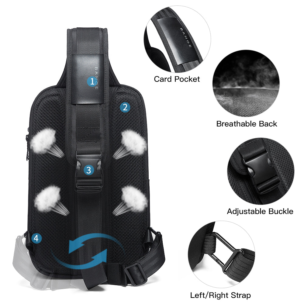 Bange Fashion Anti-Diebstahl-Sling-Rucksack für Männer oder Frauen 1