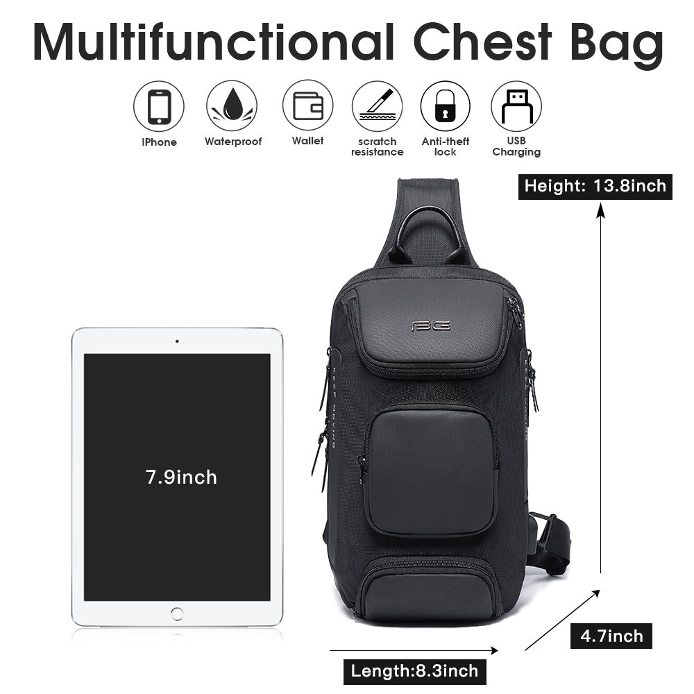 Bange Fashion Anti-Diebstahl-Sling-Rucksack für Männer oder Frauen 2