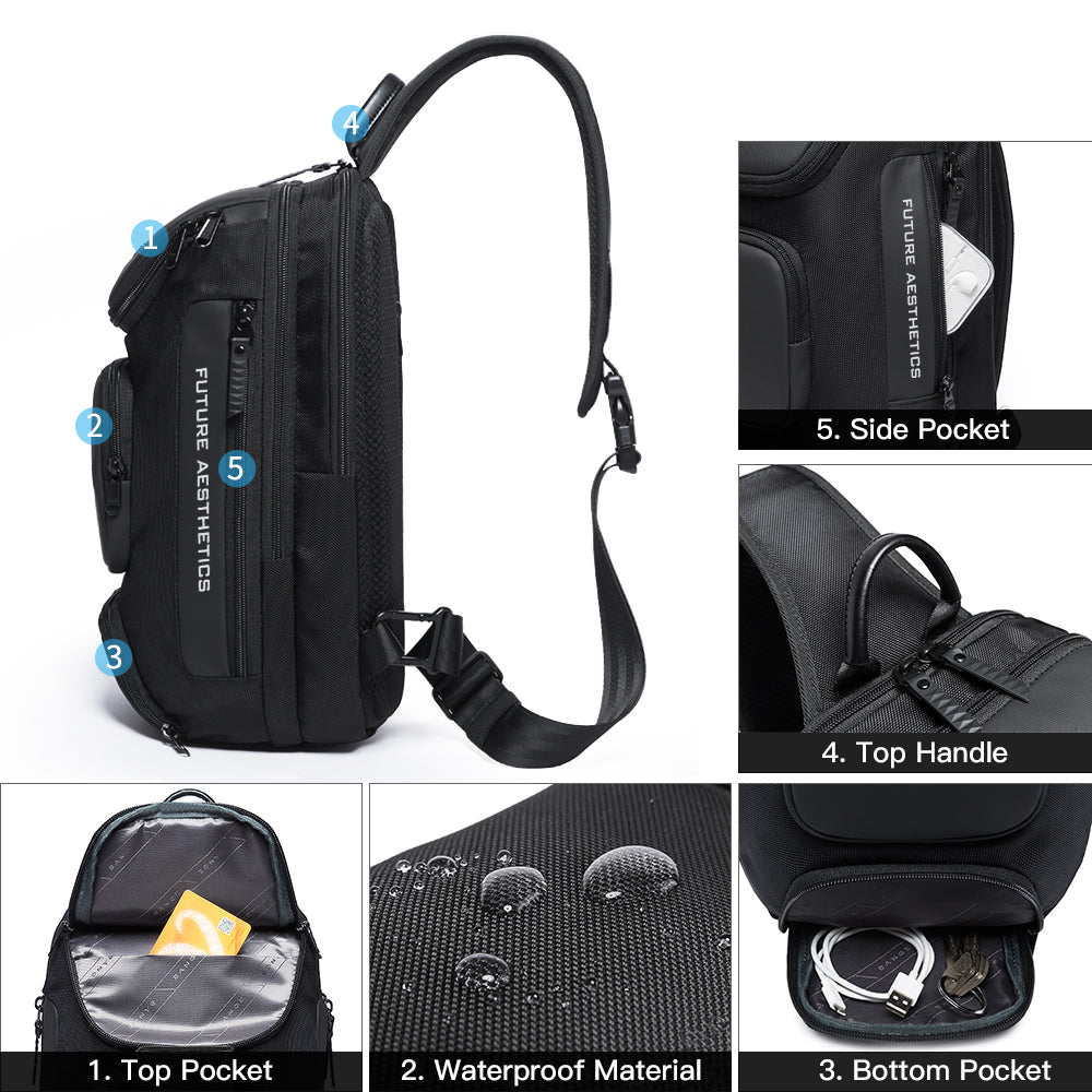 Bange Fashion Anti-Diebstahl-Sling-Rucksack für Männer oder Frauen 5