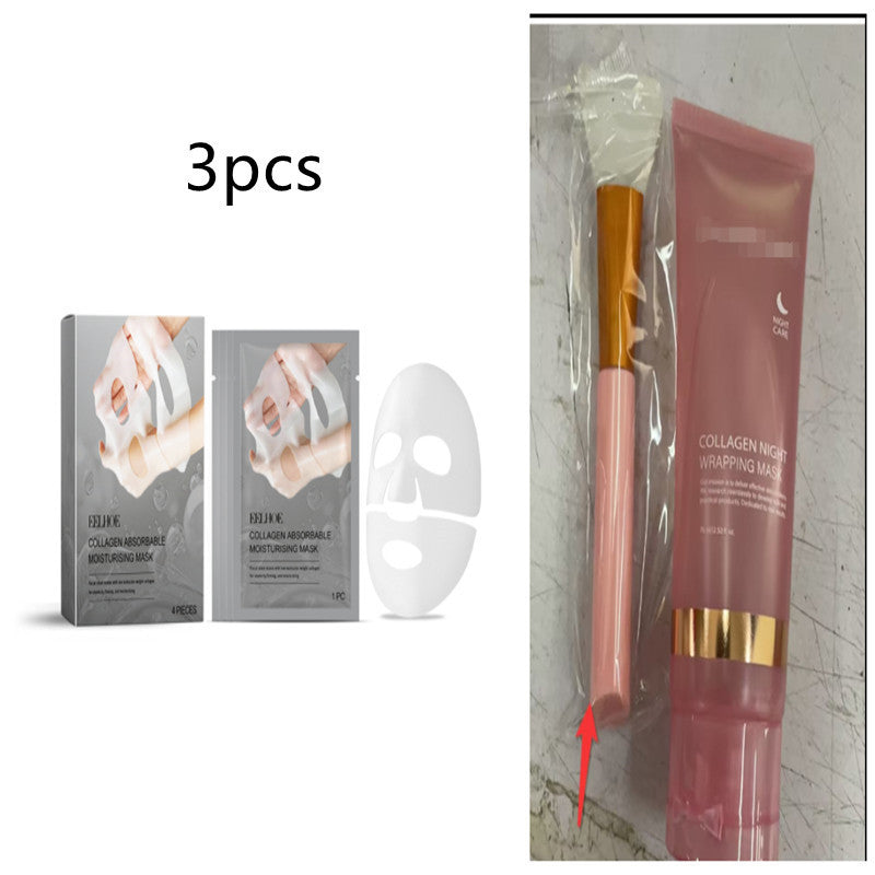 Bio Collagen True Deep Mask, Collagen Maske über Nacht, Gesichtspflege Collagen Maske Feuchtigkeitsspendende Anti-Aging Maske 0