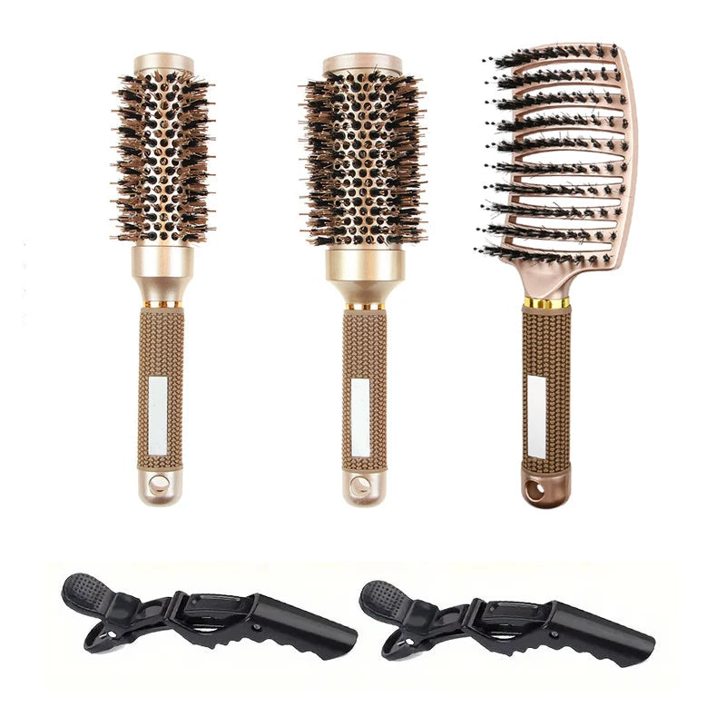 Blowout Pro - Ionic Eber Borderle Round Haarbürste Set für Salonqualität Styling 0