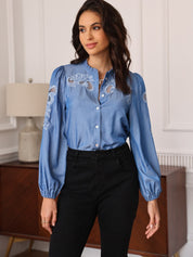 Boho Chic Bluse mit Blumenmuster