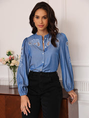 Boho Chic Bluse mit Blumenmuster