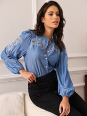 Boho Chic Bluse mit Blumenmuster