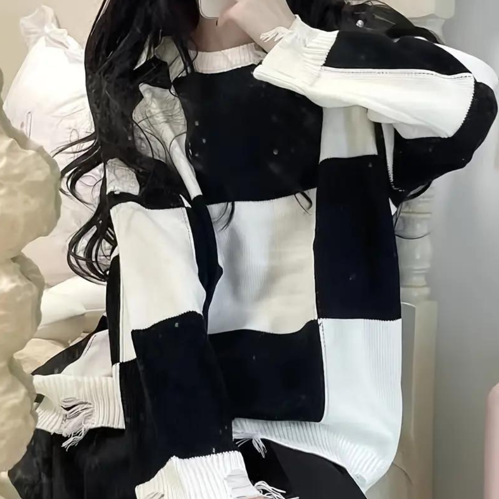 Aria | Modischer Fransen-Strickpullover für Damen