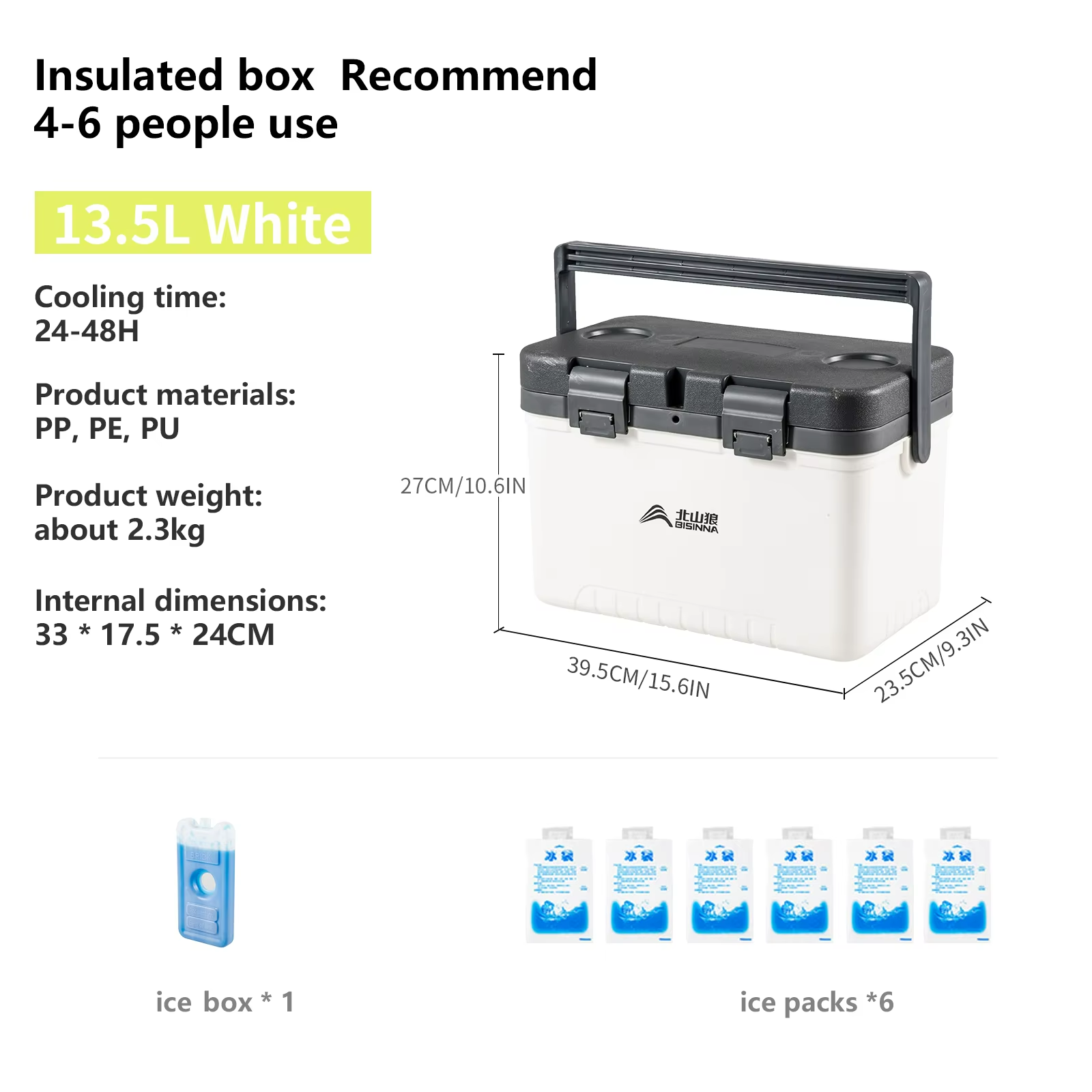 Camping Ice Box große Kapazität Tragbare Kühlerbox 3