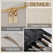 Dalia | Damen Deluxe Leder Reise Kosmetiktasche