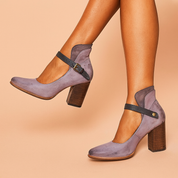 Celina | Elegante Blockabsatzpumps mit Riemchen 0