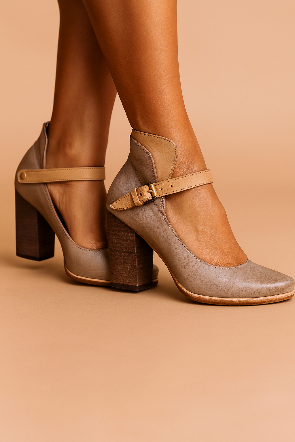 Celina | Elegante Blockabsatzpumps mit Riemchen 2