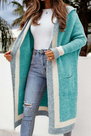 Niana | Gemütliche Lange Colorblock Strickjacke