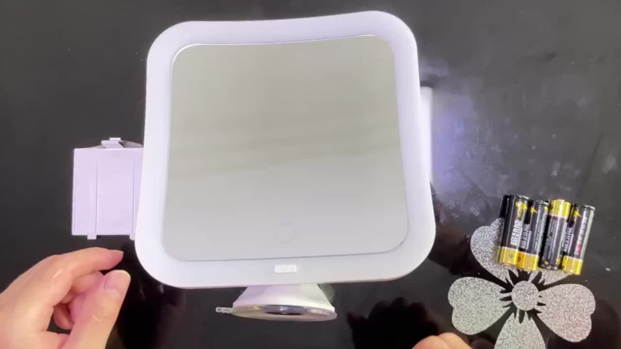 Glowsnap - Make -up -Spiegel mit Berührungssteuerung und Saugnapfbecher-3