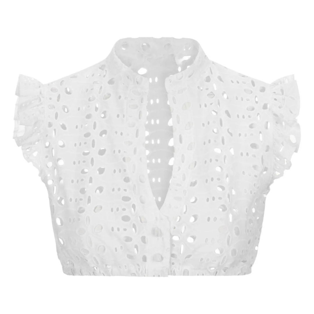 Damen Kurzarm Oktoberfest Dirndl Bluse 0