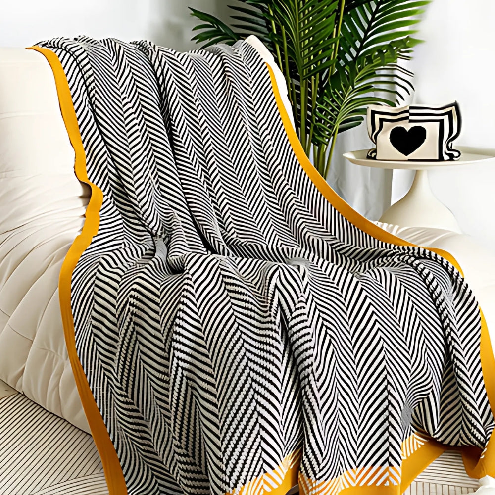 Damen Kuscheldecke Geometrisch Warm Acryl für Zuhause und Reisen 0