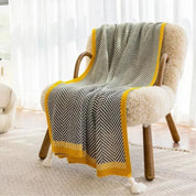 Damen Kuscheldecke Geometrisch Warm Acryl für Zuhause und Reisen 1