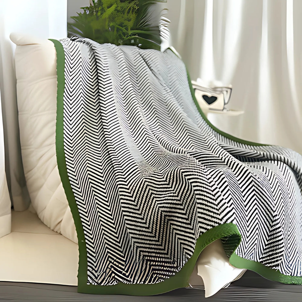 Damen Kuscheldecke Geometrisch Warm Acryl für Zuhause und Reisen 8