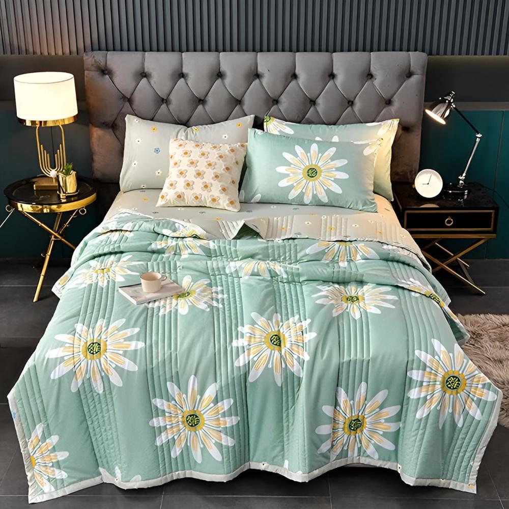 Damen Kuscheldecke Mit Blumenmuster Aus Milchvelours Und Lamm-Kaschmir 3