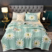 Damen Kuscheldecke Mit Blumenmuster Aus Milchvelours Und Lamm-Kaschmir 3