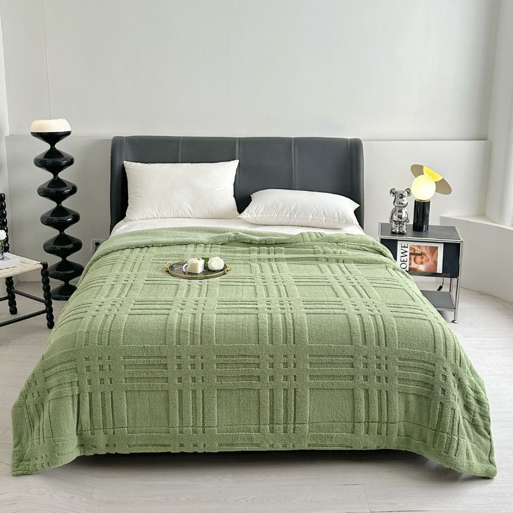 Damen Kuscheldecke aus Mikrofaser mit Stilvollem Karomuster für Gemütliche Abende 6