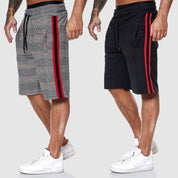  Herren -Kordelstringshorts mit elastischen Bund kariert-6
