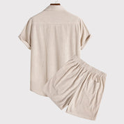  Hemd- und Kordelkordelkordelkordel-Shorts von Männern-Leichtes atmungsaktives Set von Männern-4