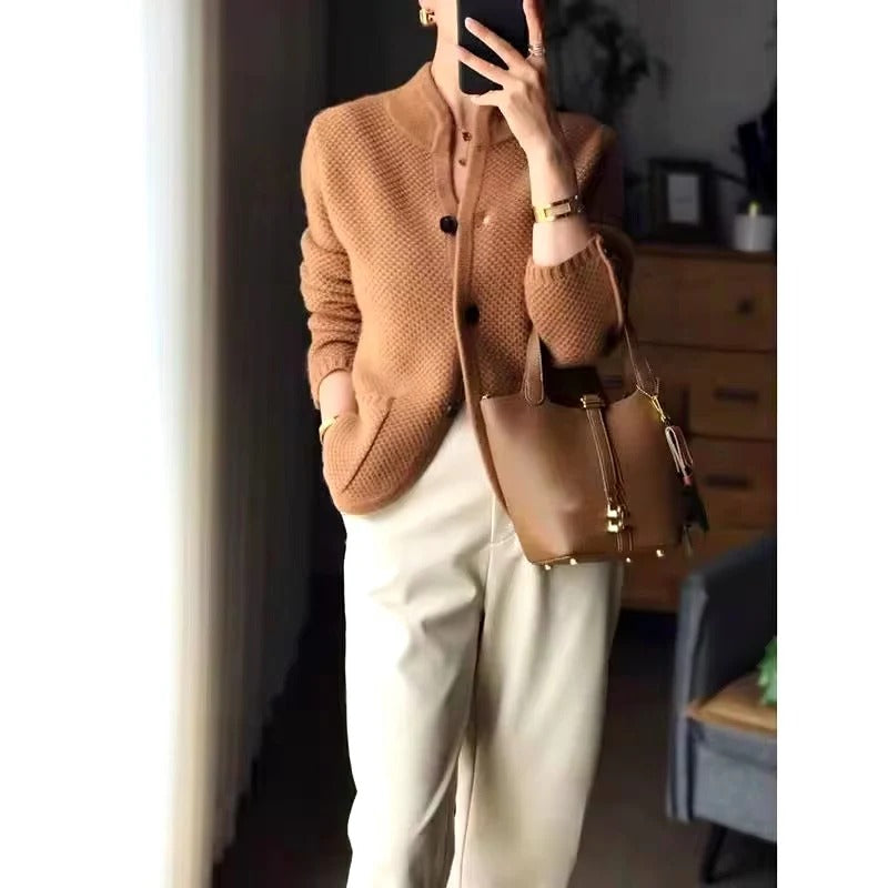 Dicke Wollpulloverjacke für kaltes Winterwetter 3