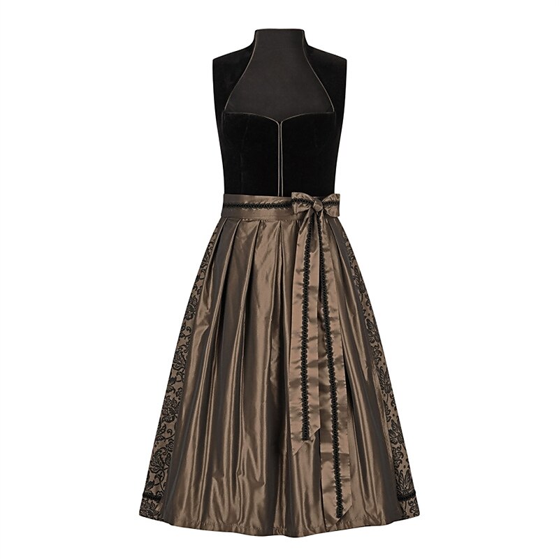 Dirndlkleid – Bronze | Elegantes Damen Trachtenkleid mit Schürze fürs Oktoberfest 1