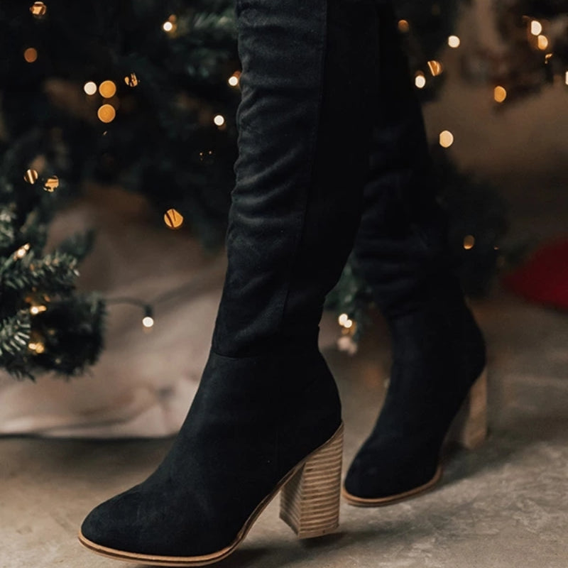 EdithBoots I High Heel Kniestiefel für Damen 6