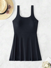 Einfaches runde Halle -Kleid für Urlaub und Badebekleidung 0