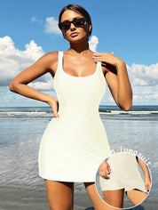 Einfaches runde Halle -Kleid für Urlaub und Badebekleidung 8