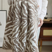 Elegante Decke für Zuhause mit Zebra-Muster aus Mikrofaser 3