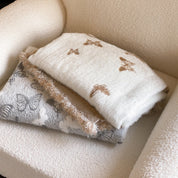 Elegante Kuscheldecke mit Jacquard-Design für Damen und Herren aus Nylon-Polyester-Mischung 7