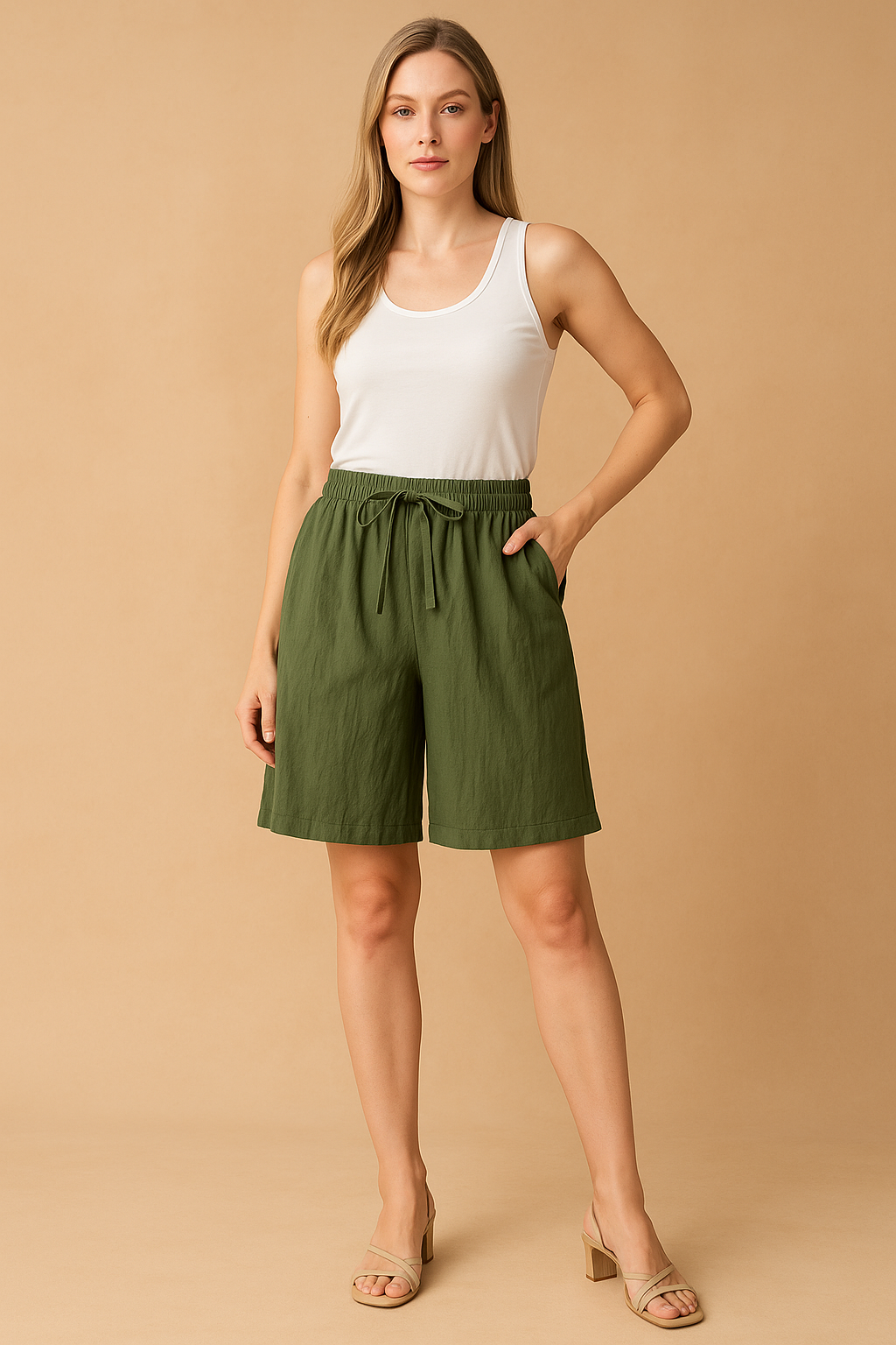 Fina -Shorts mit einem losen Schnitt und einer Bindung an der Taille 9