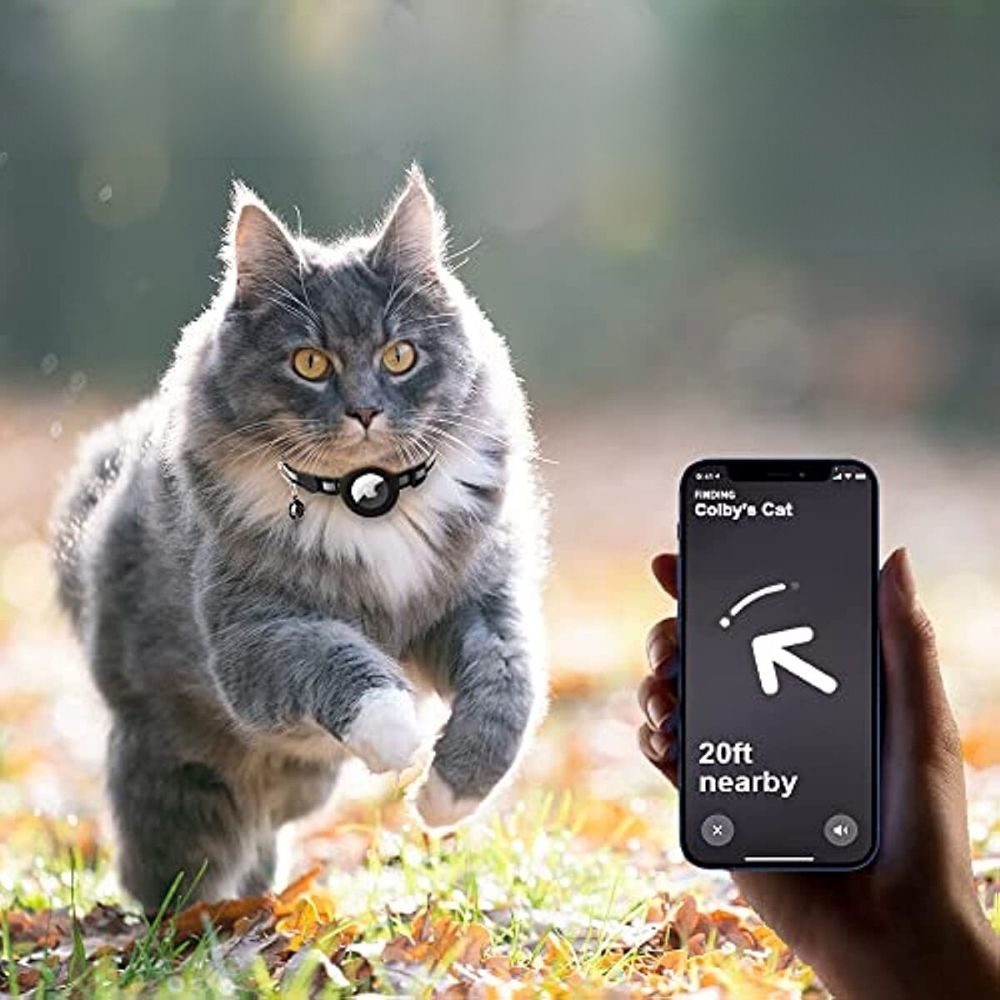 GPS-Tracker-Halsband für Katzen | Schnellverschluss, reflektierendes Design und langlebig für sichere Outdoor-Abenteuer 1