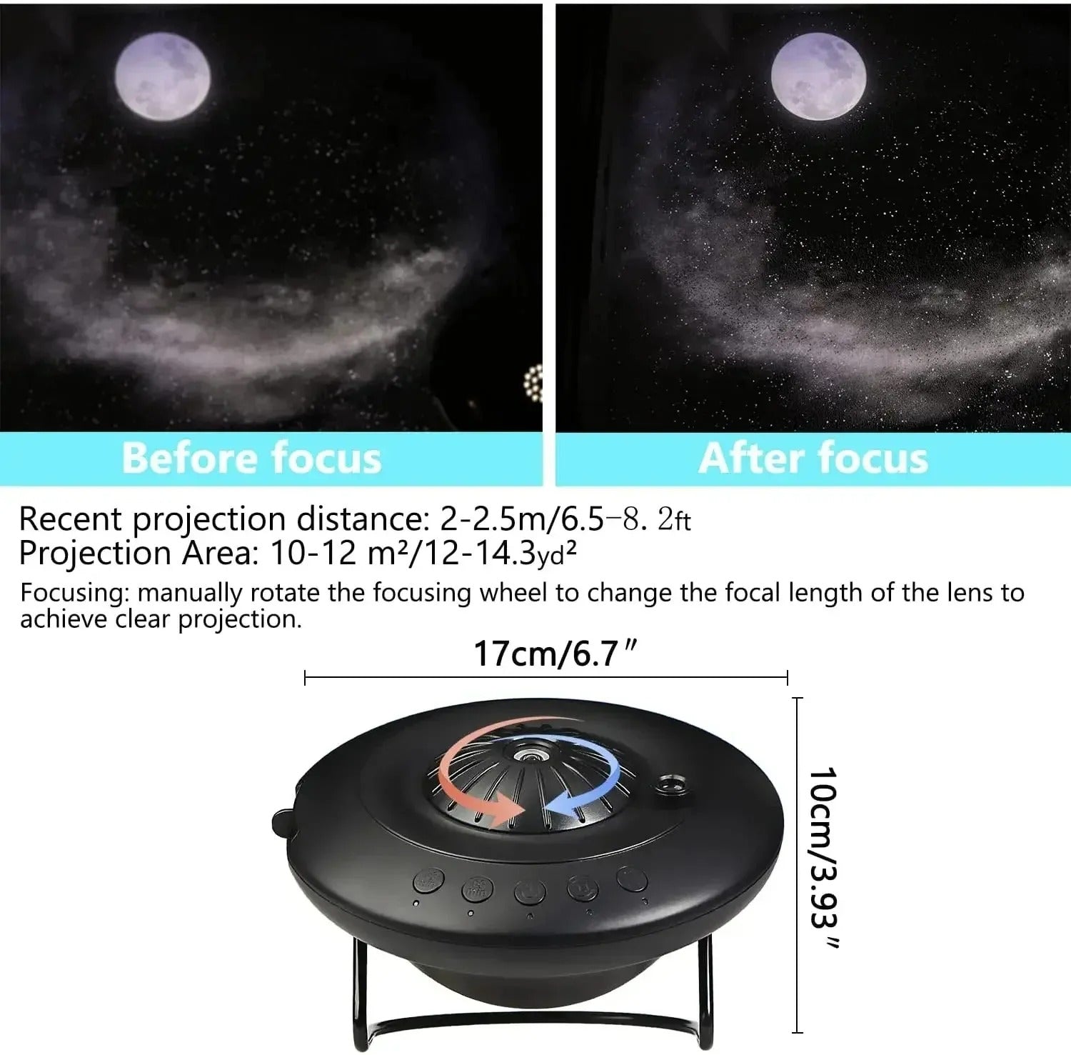 Galaxy Projector mit Planetarium -Effekten für Heimkino, Kinderzimmer und Nachthimmelbiente 8