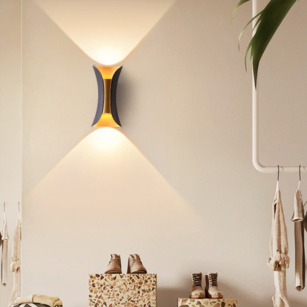 Gebogene LED auf und ab Licht wasserdichte moderne Außenwandleuchten 7