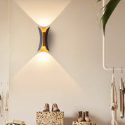 Gebogene LED auf und ab Licht wasserdichte moderne Außenwandleuchten 7