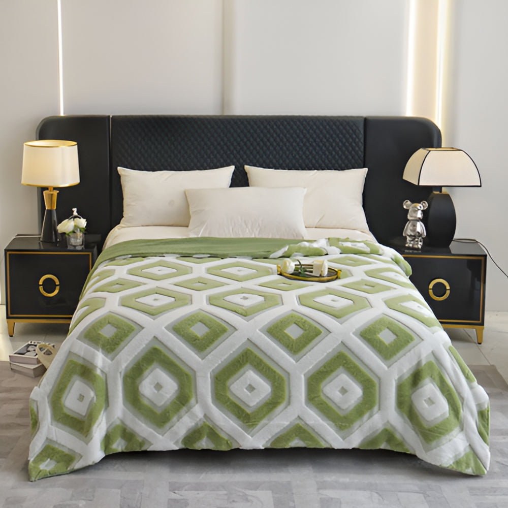 Gemütliche Geometrische Tagesdecke für alle Jahreszeiten aus Baumwolle-Polyester-Mischung 6