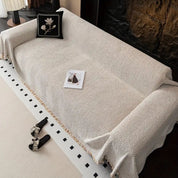 Gestreifter Sofabezug mit Fischgrätenmuster 3