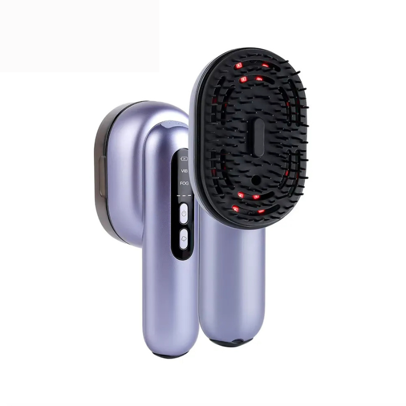 Glowspray Comb - Kopfmassaget mit Vibration und Haaröl Applikator 0