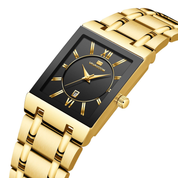 Gold Square Uhr 5