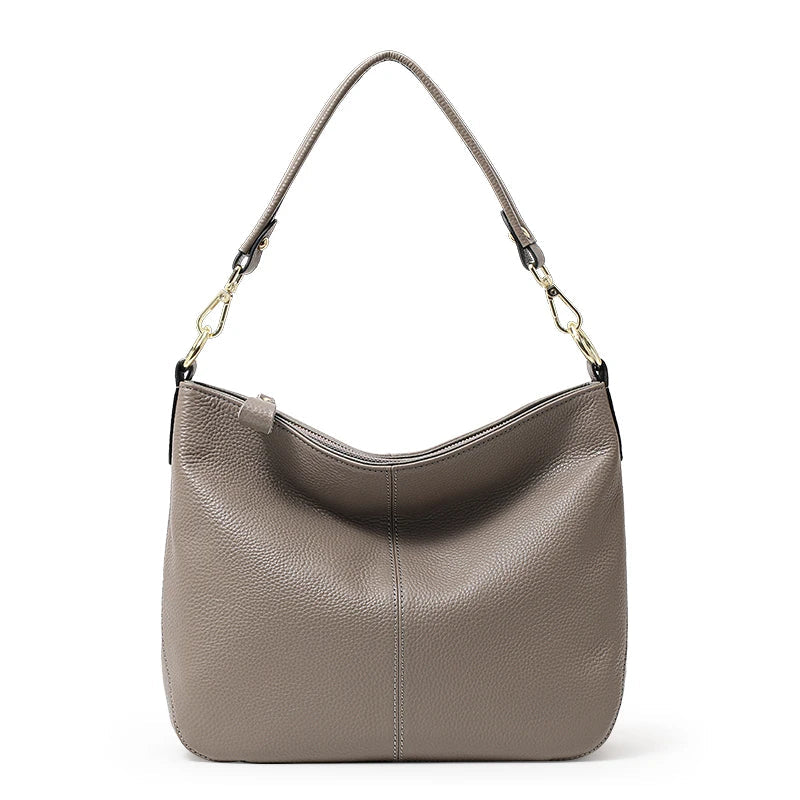 Große Leder-Tragetasche – Schultertasche aus weichem Rindsleder 2