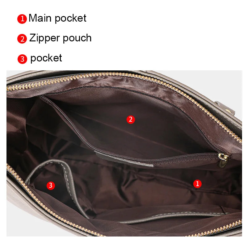 Große Leder-Tragetasche – Schultertasche aus weichem Rindsleder 6